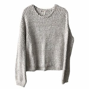 *SOLD* Kaisely Grey White Ovesized Chunky Knit Sweater